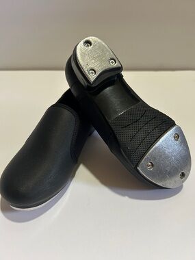 Little kids Black Tap Shoes with Metal Taps